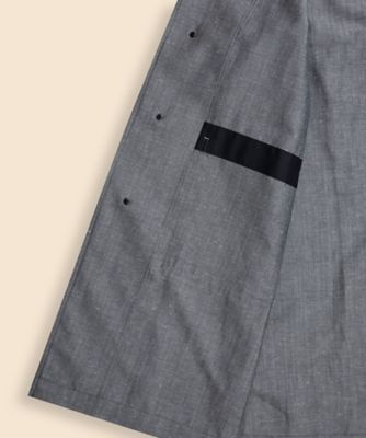 ウール／リネン ダンガリー ステンカラーコート | Brooks