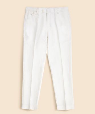 【SALE】Brooks Brothers/ブルックス ブラザーズ リネン/コットン プレーンフロントパンツ Regular 1ホワイト パンツ・ズボン【三越伊勢丹/公式】