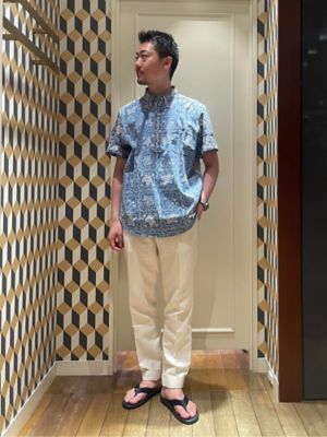 リネン／コットン プレーンフロントパンツ Regular