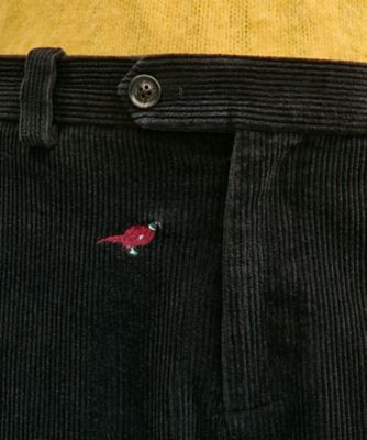 ブルックスブラザーズ（Brooks Brothers）/コットン　8−Waleコーデュロイ　フェザントエンブロイダリー　プレーンフロントパンツ　slim コットン 8－Waleコーデュロイ フェザントエンブロイダリー