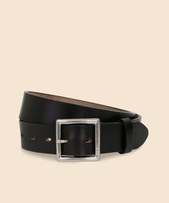 ＜Brooks Brothers＞クロムエクセルレザー　シルバーバックル　ベルト