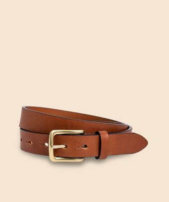 ＜Brooks Brothers＞カウレザー　ゴールドバックル　ベルト