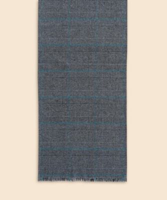 【送料無料】カシミヤ　グレンプラッド　ライトウェイト　マフラー