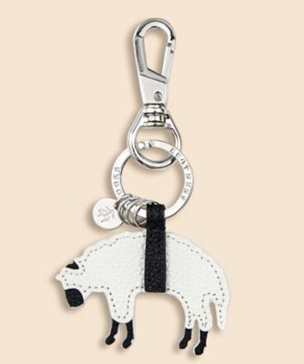 ＜Brooks Brothers＞カウレザー　ＧＦロゴ　キーホルダー