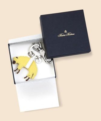 送料無料】カウレザー GFロゴ キーホルダー | Brooks Brothers