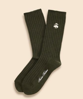 Brooks Brothers/ブルックス ブラザーズ コットンブレンド GF リブソックス 405オリーブ 靴下【三越伊勢丹/公式】