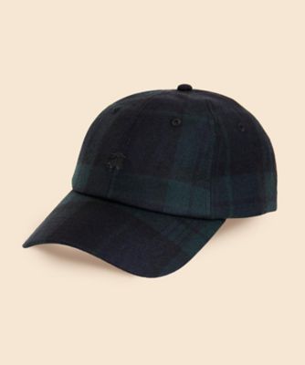 ＜Brooks Brothers＞ウールツイル　ＧＦロゴ　ブラックウォッチ　ベースボールキャップ