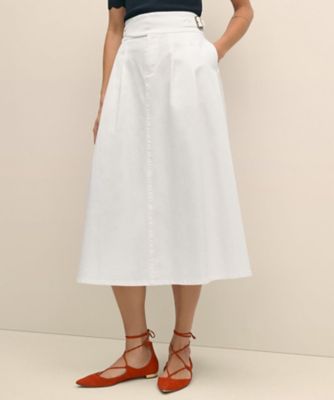 ＜Brooks Brothers＞ストレッチコットン　グルカ　Ａラインロングスカート