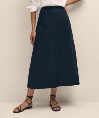 ＜Brooks Brothers＞リネン　Ａライン　ロングスカート