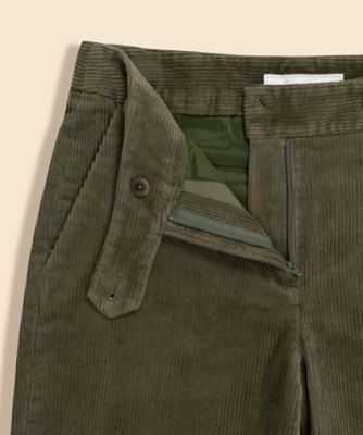 ストレッチコットン コーデュロイ ワイドレッグパンツ | Brooks