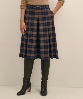 ＜Brooks Brothers＞ポリエステルブレンド　タータンチェック　キュロットパンツ