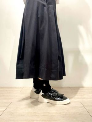 ストレッチコットンツイル Aライン タックプリーツスカート | Brooks