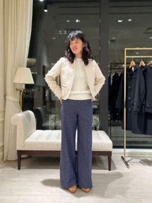 美品 XL ブルックスブラザーズ ノーカラー ジャケット ツイード ウールブレンド ドネガルツイード ノーカラー ニットジャケット