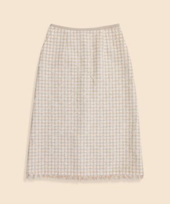 ＜Brooks Brothers＞コットンブレンド　ファンシーツイード　ミディスカート