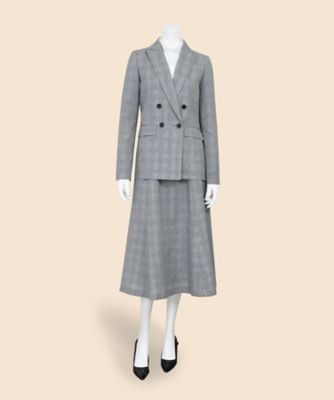 パラスパレス　リネンチェックフレアースカート リネン／コットン グレンチェック フレアスカート | Brooks