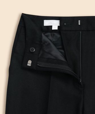 ストレッチウールフランネル クロップド ドレスパンツ | Brooks