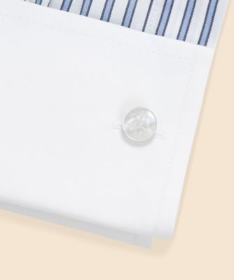 スーピマコットンストレッチ フレンチカフス クレリックシャツ