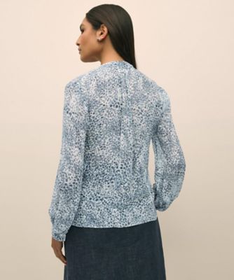 シフォン ウォーターカラープリント ブラウス | Brooks Brothers