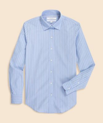 ＜Brooks Brothers＞ストレッチコットン　シンストライプシャツ　Ｃｌａｓｓｉｃ　Ｆｉｔ