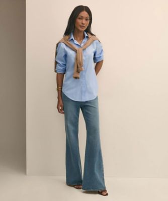 ストレッチコットン シンストライプシャツ Classic Fit
