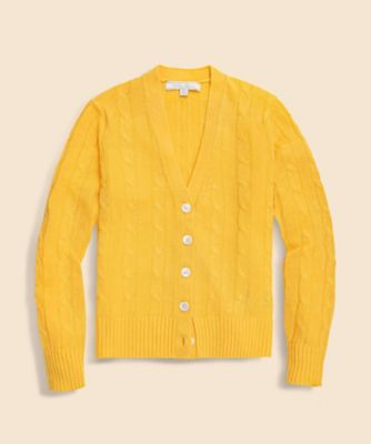 monaです★リネンケーブルカーディガン リネン ケーブル Vネックカーディガン | Brooks Brothers