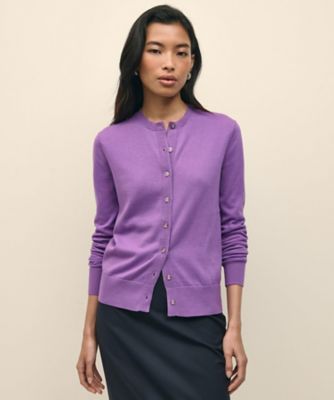 スーピマコットン クルーネック カーディガン | Brooks Brothers