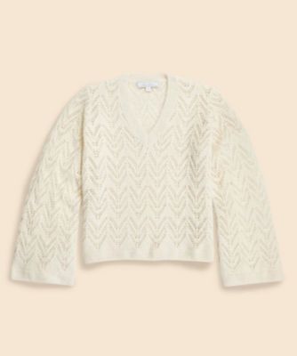 ＜Brooks Brothers＞メリノウール／アルパカ　ポインテール　Ｖネックセーター