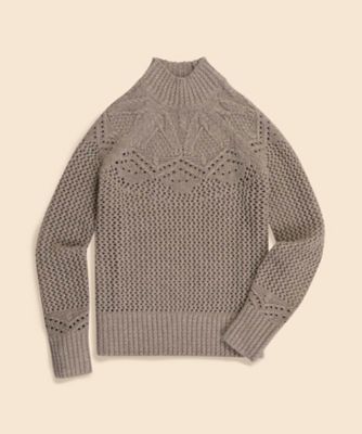 ＜Brooks Brothers＞ウール　ポインテール　モックネックセーター
