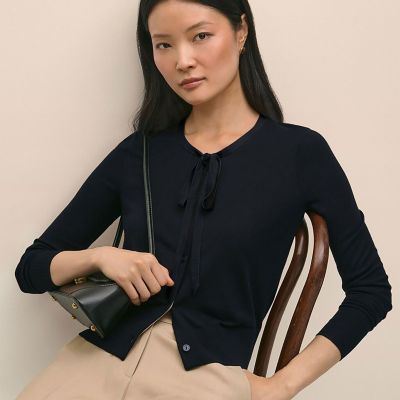 シルク／レーヨン ナローリボンタイ カーディガン | Brooks Brothers