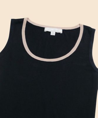 Brooks Brothers ノースリーブドレス 黒シルク シルクブレンド クルーネック ノースリーブセーター | Brooks