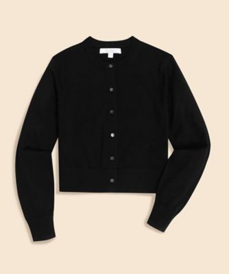 ＜Brooks Brothers＞メリノウール　クロップド　クルーネックカーディガン
