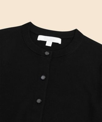 メリノウール クロップド クルーネックカーディガン | Brooks Brothers