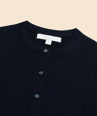 メリノウール クロップド クルーネックカーディガン | Brooks Brothers