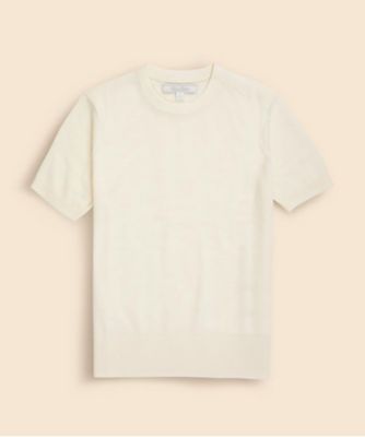 ＜Brooks Brothers＞メリノウール　ショートスリーブ　クルーネックセーター