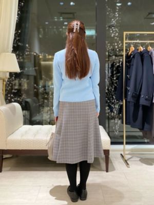 ミラノリブ ゴールドボタン ノーカラーニットジャケット