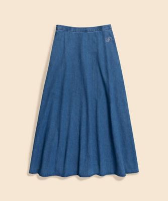 ＜Brooks Brothers＞【Ｄｏｕｂｌｅ　Ｂ　Ｃｏｌｌｅｃｔｉｏｎ】　コットン　デニム　ＢＢロゴ　フレアスカート