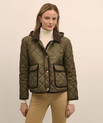 ナイロンタフタ キルティング フーデッドジャケット | Brooks Brothers