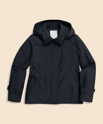 ＜Brooks Brothers＞ポリエステル　ハイカウントタフタ　ショートフーデッドコート