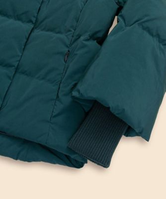 ポリエステル マイクロタフタ ショートパッファー ダウンコート