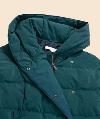 ポリエステル マイクロタフタ ショートパッファー ダウンコート