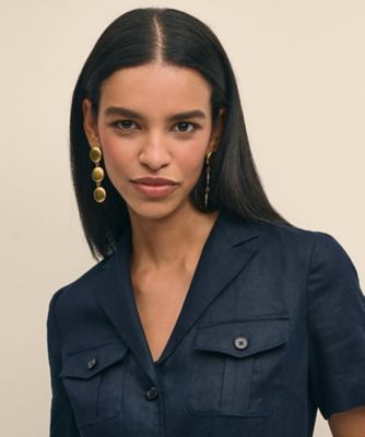 リネン ベルテッド シャツワンピース | Brooks Brothers/ブルックス