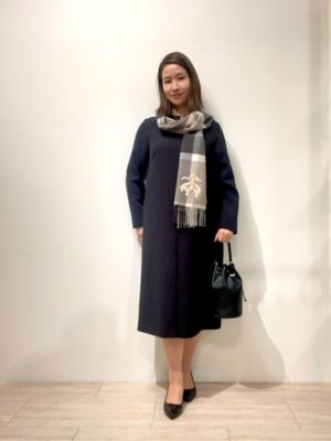 ポリエステルブレンド ストレートフィット ブラックドレス | Brooks