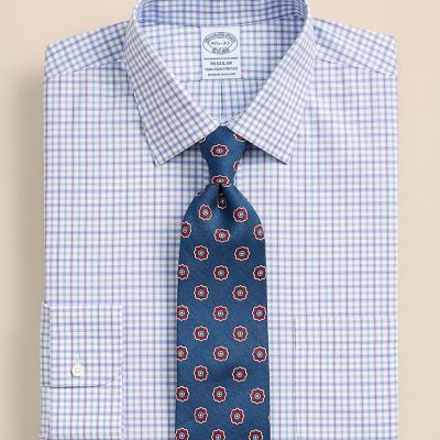 ＜Brooks Brothers＞スーピマコットン　ストレッチブロードクロス　チェック　ドレスシャツ　Ｒｅｇｕｌａｒ　Ｆｉｔ