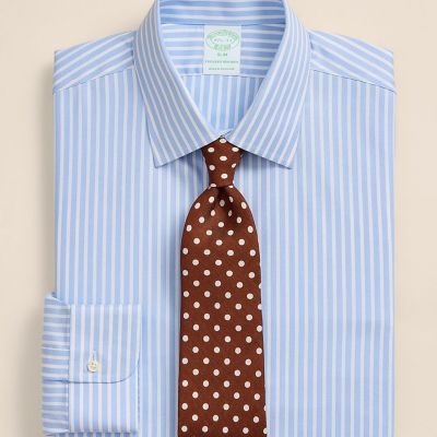 ＜Brooks Brothers＞Ｂｒｏｏｋｓ　Ｂｒｏｔｈｅｒｓ　Ｅｘｐｌｏｒｅｒ　スーピマコットンブレンド　シーズナルパターン　ドレスシャツ　Ｓｌｉｍ　Ｆｉｔ