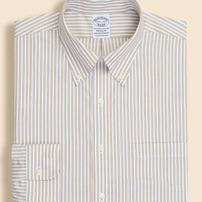＜Brooks Brothers＞スーピマコットン　ストレッチピンポイントオックスフォード　シーズナルパターン　ドレスシャツ　Ｒｅｇｕｌａｒ　Ｆｉｔ