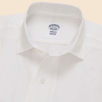 r*5様 Brooks Brothers 100%リネン BDシャツ REGEN リプロダクト リネン ワンピースカラー ドレスシャツ Regular