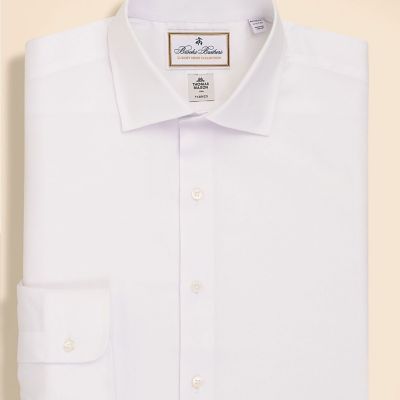 ＜Brooks Brothers＞ラグジュアリー　コットンロイヤルオックスフォード　フレンチプラケット　ドレスシャツ　Ｒｅｇｕｌａｒ　Ｆｉｔ