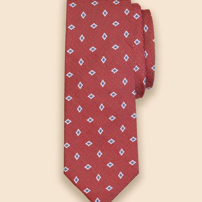 シルク ヘリンボーン フラワーモチーフタイ | Brooks Brothers