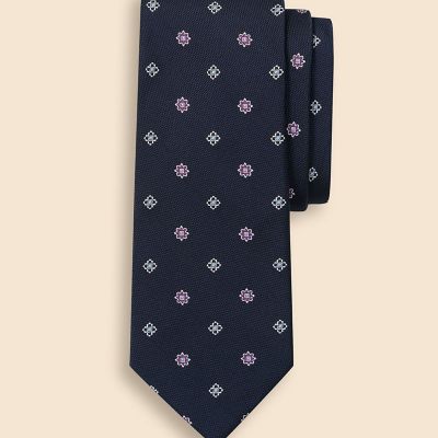 ＜Brooks Brothers＞シルク　スクエア×フラワー　ジャカードタイ