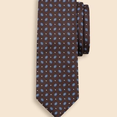 シルク フラワー×ドットモチーフ ジャカードタイ | Brooks Brothers